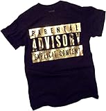 Explicit Content Warning Label - Gold Foil -- Parental Advisory T-Shirt