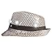 Windy City Novelties - New Year’s Eve 2023 LED Light Up Silver Sequin Fedora Party Hat | New Year’s Eve Party Supplies NYE Party Favors Cosplay Birthdays Weddings Roaring 20s Great Gatsby Decor