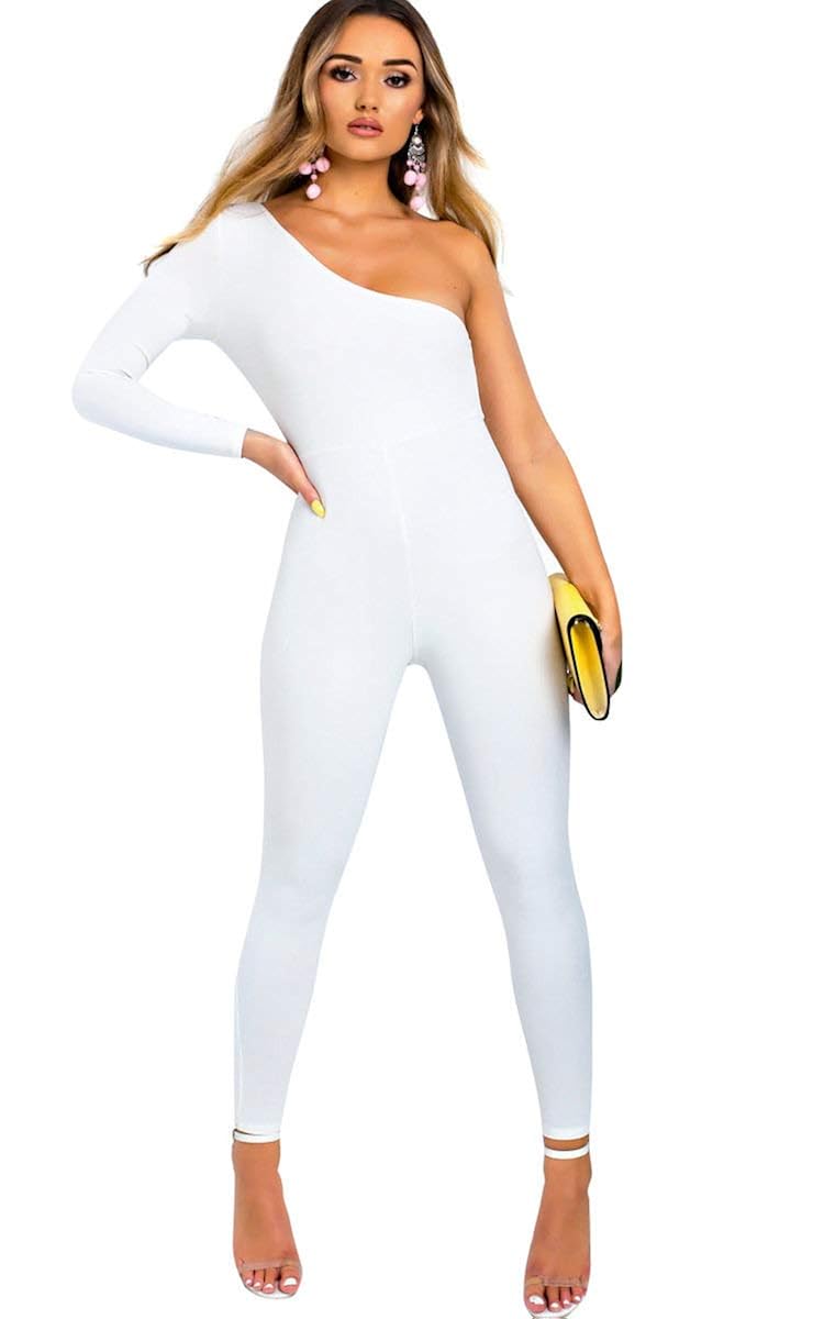 one shoulder jumpsuit amazon