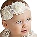 Baby Girl Flower Headband and Hair Accessories - Floral Headpiece with Bows for Newborn and Infant Girls