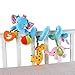 Singring Baby Pram Crib Cute Blue Elephant Design Activity Spiral Plush Toys Stroller and Travel Activity Toy