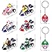 PantShop Mario Kart Cars Pull Backs Figure Set (6 pcs) and Keychains (2 pcs)