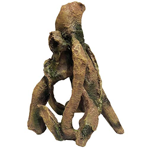 SLOCME Aquarium Resin Wood Trunk Ornament – Lifelike Driftwood Decor,Betta Fish or Other Pets Can Swim Through The Branches