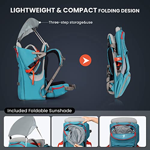WIPHA Baby Backpack Carrier, Ergonomic Child Carrier Hiking with Sun