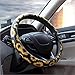 Carmen Sunflower Steering Wheel Cover Microfiber Leather Universal 15 Inch Floral Design Car Accessories Women Girls Best Gift