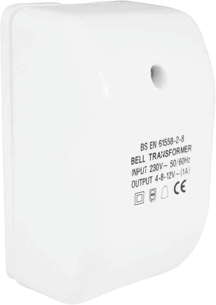 Eterna EA4812 Bell Chime Transformer 4V 8V 12V 1A IP20 Double Insulated