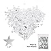 Konsait Silver Star Table Confetti (15 Gram), Silver Hanging Party Supplies for Wedding Shower, Birthday Party Table Decor