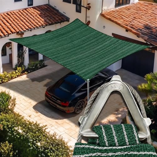 Amgo 21' x 30' Green Rectangle Pro Ring Sun Shade Sail for Patio Backyard at Amazon