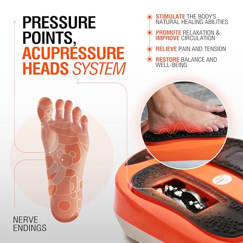 POWERFIT ACCELERATED TRAINING Power Legs - Masajeador eléctrico de pies con control remoto, velocidad ajustable, vibración, masajeador de pantorrillas, masajeador de pies para aliviar el dolor de neuropatía, fascitis plantar