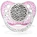 Personalized Pacifiers Zebra Print Glitter Pink Baby Pacifier Paci Binky