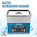 GT SONIC 3L Large Tank Capacity Ultrasonic Cleaner with Durable and Strong Heat Resistance Stainless Steel Construction for Jewellery,Household Commodities, Glasses, Coins,Metal Parts