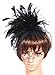 Women Lady Fascinator with Headband Wedding Party Accessory Black