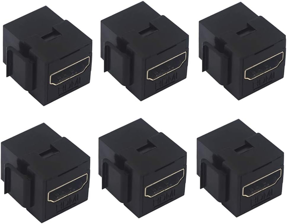 HDMI Keystone Coupler,VCE(6PACK) HDMI Keystone Jack Insert,Gold Plated