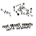 CrazyPiercing Lot of 8 Pairs Assorted Gems Labret Lip Bar Chin Lip Rings Piercing 1.2mm Surgical Steel 16 Guage