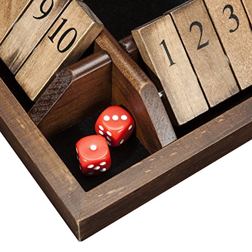 WE Games 4-Player Shut the Box, Travel Size, 8 inches