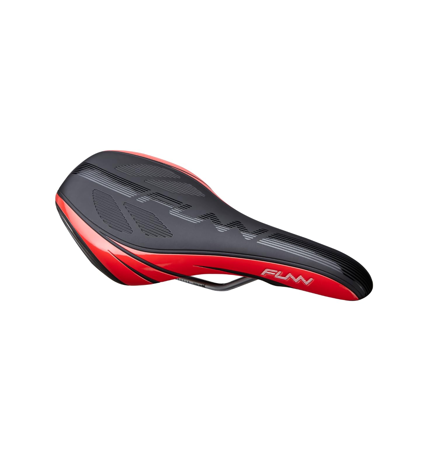 Funn Adlib HD Mountain Bike Saddle with Durable and Light CrMo Rails, Comfortable and Stable Bicycle Saddle, Vinyl Leather Covered Bicycle Saddle For MTB, BMX and Road Bike (Red)
