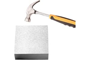 CHENTEC Steel Bench Block Jewelers Tool Metal Bench Block for Stamping & Jewelry （2-1/2" x 2-1/2" x 7/8"）