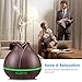 URPOWER 400ml Wood Grain Essential Oil Diffuser, Running 10+ Hours Aromatherapy Diffuser for Essential Oils with 2 Mist Modes, 4 Timer Setting, Whisper Quiet Humidifiers for Bedroom, Home, Office