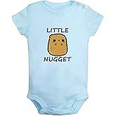 iDzn Babies Unisex Little Nugget Funny Rompers Newborn Bodysuits Infant Jumpsuits 0-24 Months Kids Cotton Graphic Outfits