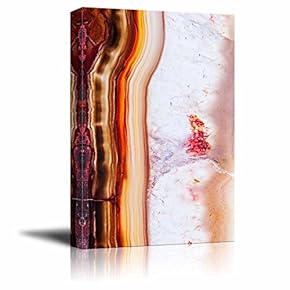 Canvas Wall Art - Abstract Agate Slice Pattern - Giclee Print Gallery Wrap Modern Home Art Ready to Hang - 12" x 18"