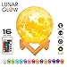 Moon Night Light Lamp 3D Printing, Lunar Glow LED Moon Light with Stand, Remote and Touch Control and USB Rechargeable, Glowing Lights for Baby Kids Lover Birthday Party or Nursery Present (4.7 inch)