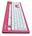vitalASC 104-Key Large Print USB Wired 7ft, Spill-Resistant, Hot Pink and White, Durable Keyboard for Laptop, Mac, TV, and Computer (Pink)