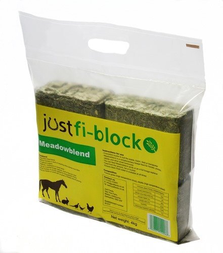 Just Feeds Just Fi-block Meadowblend Horse Fodder Bric 1 Kg x Size: 4 Pack
