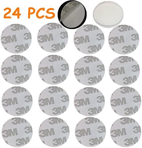 replacement Adhesives for Pop Expanding Stand and Grip， removable Sticky Replacement Adhesive Stickers Pads for Cell phone Stand Mount Holder Car Mount (24p white)