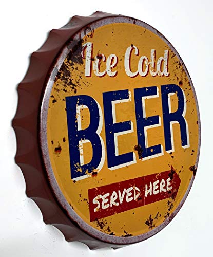 Moritz-Blechschild-Kronkorken-Ice-Cold-Beer-Served-here-33-cm-Durchmesser-cm-Deko-Schild-mit-Aufdruck-Aufschrift