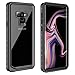 Vapesoon Samsung Galaxy Note 9 Waterproof Case,Support Wireless Charging Waterproof Shockproof Snowproof Clear Case Compatible Samsung Galaxy Note 9 (6.4 inch) (Black/Clear)
