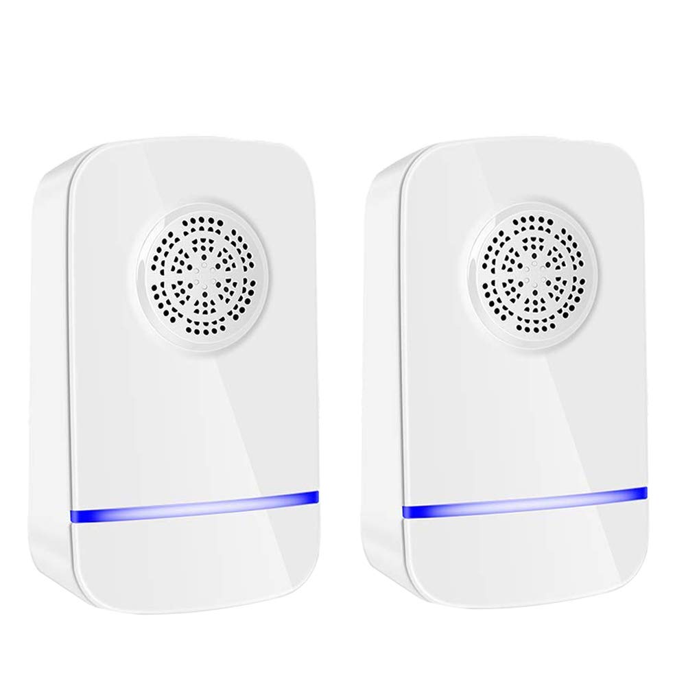 Liki Ultrasonic Pest Repelle, Insect Control, Spider Repellent, Plug in Indoor Mouse Deterrent, Anti Moths, Ants, Bed Bugs, Fleas, Cockroaches, Flies, Spider, Wasp (White 2 Pack)