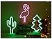 LoveNite Neon Indoor Night Light, Battery Operated Glowing Neon Decorative Sign LED Light for Room Party Festival Decorations (Cactus)