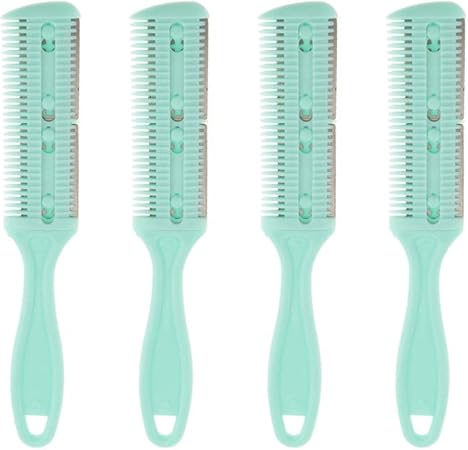 Amazon Co Jp 4ピースかみそりくしヘアカッター間伐シェーパーくしは 薄くて厚い髪のカットとスタイリングに適合 ドラッグストア