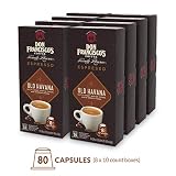 Don Francisco's Espresso Capsules Old Havana, Intensity 8 (80 Pods) Compatible with Nespresso OriginalLine Machines, Single Cup Coffee