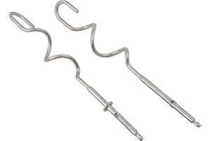 Stainless Steel Hand Mixer Beaters for, Replacement Turbo Beater Attachment Compatible with Hand Mixers, 2-Pack Dough Whisk a
