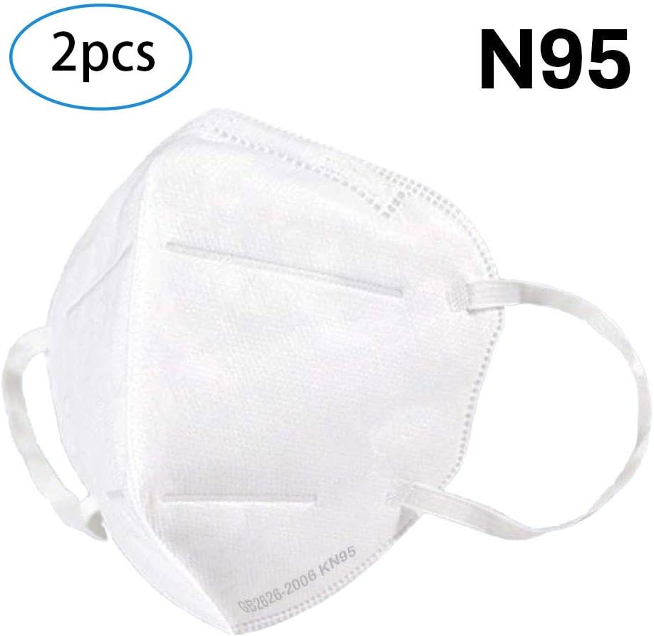 ORVR KN95 Respirator Masks, Face Mask Respirator for Dust Sandings with Elastic Ear Loop (2 pcs)