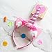 Zeekoo Unicorn Party Supplies Set，Baby Unicorn Horn Headband Rose Flower Hairband Animal Photo Props with Glitter Ears，Unicorn Birthday Cosplay for Girls Children Gift Halloween Party Costume(5 pack)