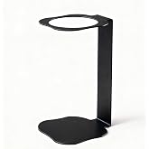 Makidar Pour Over Coffee Station Coffee Dripper Stand Stainless Steel (Black Rounded Square)