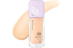 Maybelline Base de maquillaje líquida Superstay Lumi Matte Tono 111, 40ml, de alta duración hasta por 30H, con alta cobertura y acabado luminoso, brinda una sensación ligera