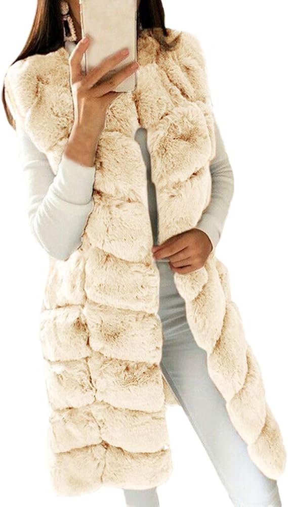 Kunstpelz Jacke Damen - Dicker Wintermantel Aus Plush Für Kalte Tage