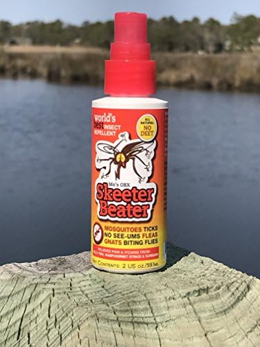 SKEETER BEATER: Travel Size Take on Airplane: NO DEET - ALL NATURAL ORGANIC Insect Repellent (Mosquito, Gnats, Green Heads, Ticks, Flies and Many More) Skeeter Beeter 2 Oz. Spray Pump