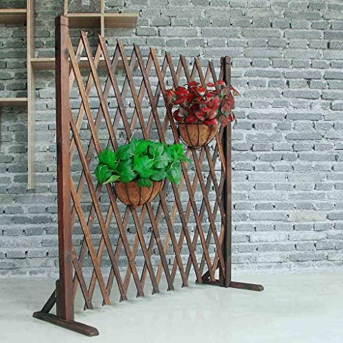 JHHL Fence wood Fence grid decoration Telescopic Guardrail Outdoor garden fence Pet fence (Size : 120 * 150cm)