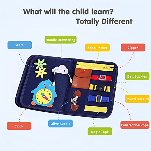 Busy Board for Toddlers 2-4,Busy Board Montessori Toy Toddlers