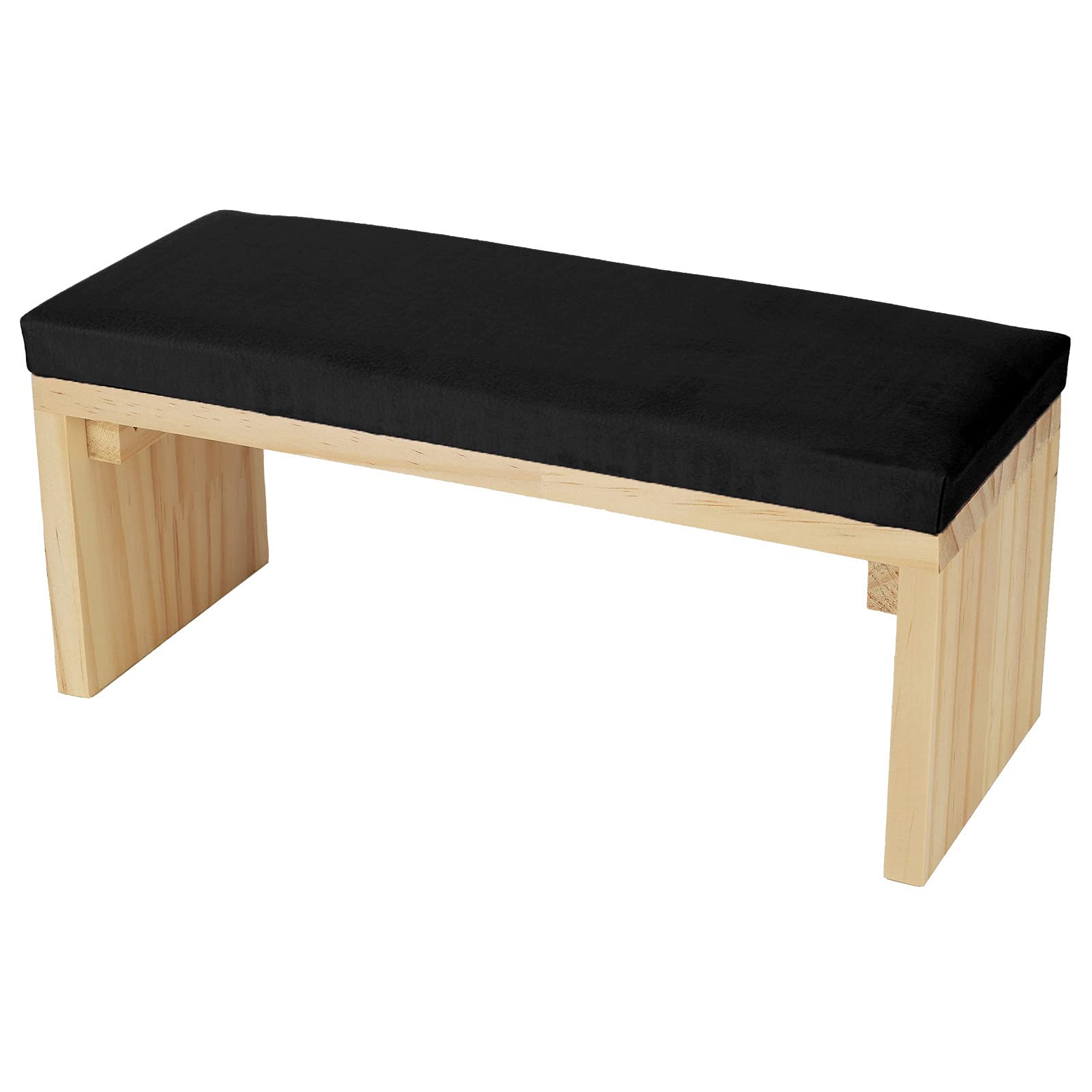 Nail Arm Rest, Wooden Manicure Pillow Stand Nail Art Hand Pillow Mat Soft Comfortable PU Leather Wooden Stand Arm Rest Cushion for Nail Salon (Black)