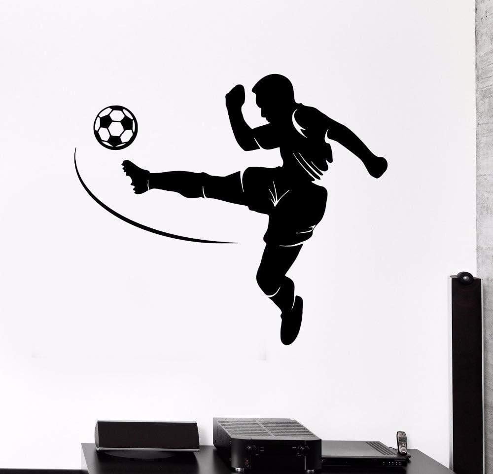Wall Stickers Soccer Vinyl Wall Decal Soccer Player Sport Teen Room Boy