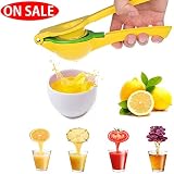Manual Lemon Lime Squeezer Press, Premium Aluminum Citrus Presser Juicer for Lemons Lime Fruits Juicing, Dishwasher Safe, by Buycitky