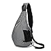 Casual Canvas Backpack Crossbody Travel Sling Bag Shoulder Chest Bag (Grey)