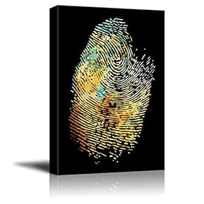 Wall26-Canvas Wall Art-Fingerprint-Giclee Painting Wall Bedroom Living House Decoration Home Art - 12x18 inches