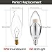 LED Dimmable Candelabra Bulb, LOHAS 6 Watt Warm White 2700K LED Chandelier Bulb, 60-Watt Light Bulbs Equivalent, E12 Candelabra Base LED Light Bulbs, 550 Lumens LED Lights, Torpedo Shape LED Bulb
