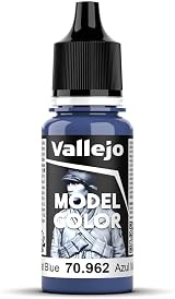 Vallejo Model Color Flat Blue Acrylic Paint 18 ml Self-Leveling BSL System